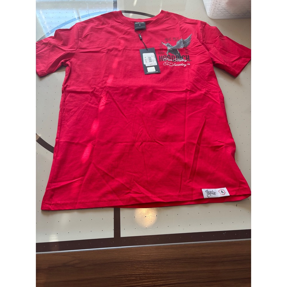 Hoodrich Mens From Nothing To Something Pegasus Graphic T-Shirt Red Small HR0464